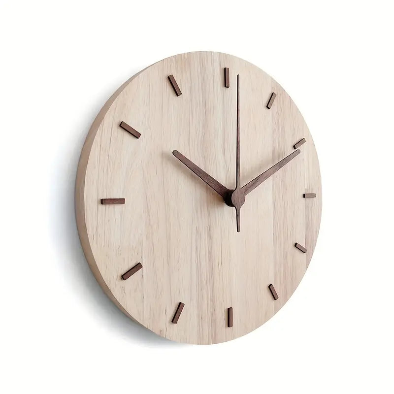 TimeMode - Minimalistisk rund veggklokke i tre