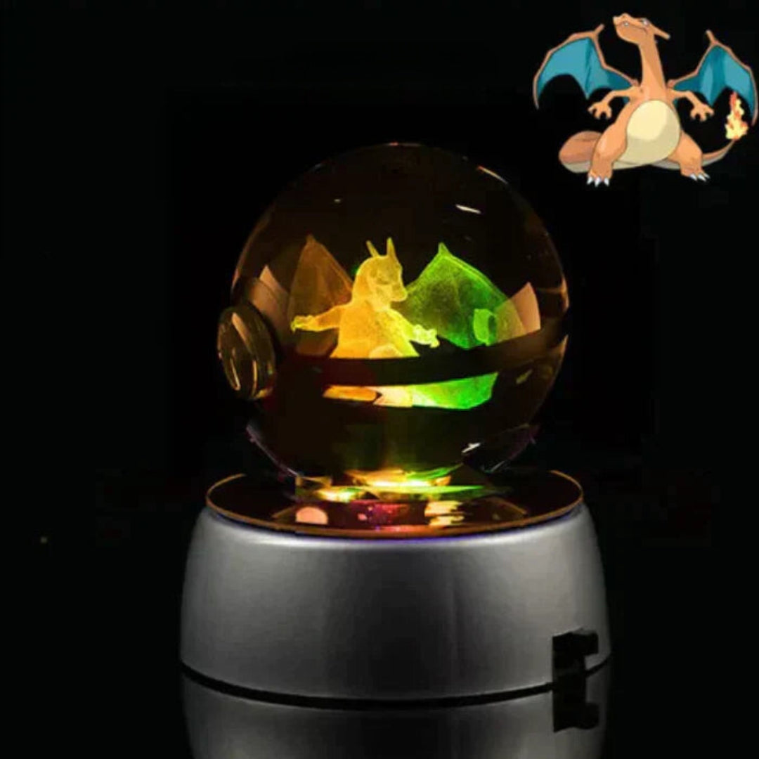 PokéGlow - Krystallkule Ikoniske Pokémon Figurer LED-lampe