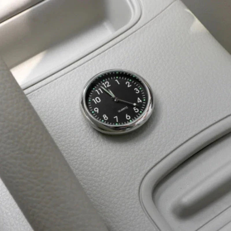 AutoTime Mini Rund Analog Klokke for Bilinteriør