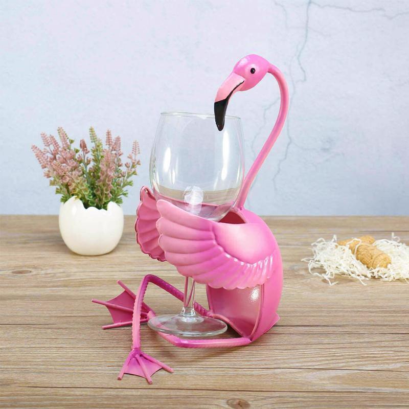 WineFlare Unik vinholder med flamingo og dekorasjoner