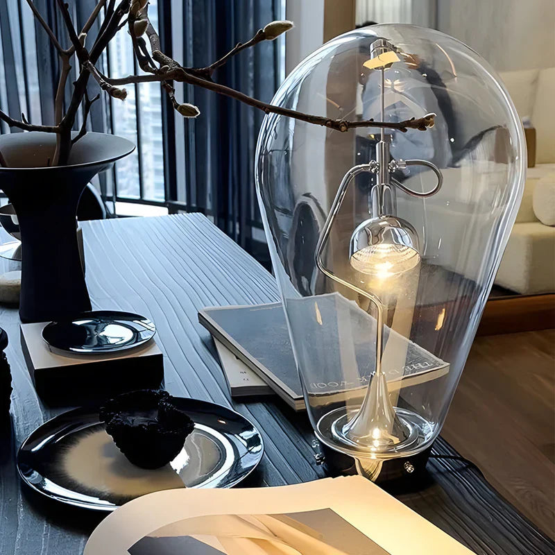 Lumi Magnet – Industriell glassbordlampe med dimmefunksjon for det moderne hjemmet