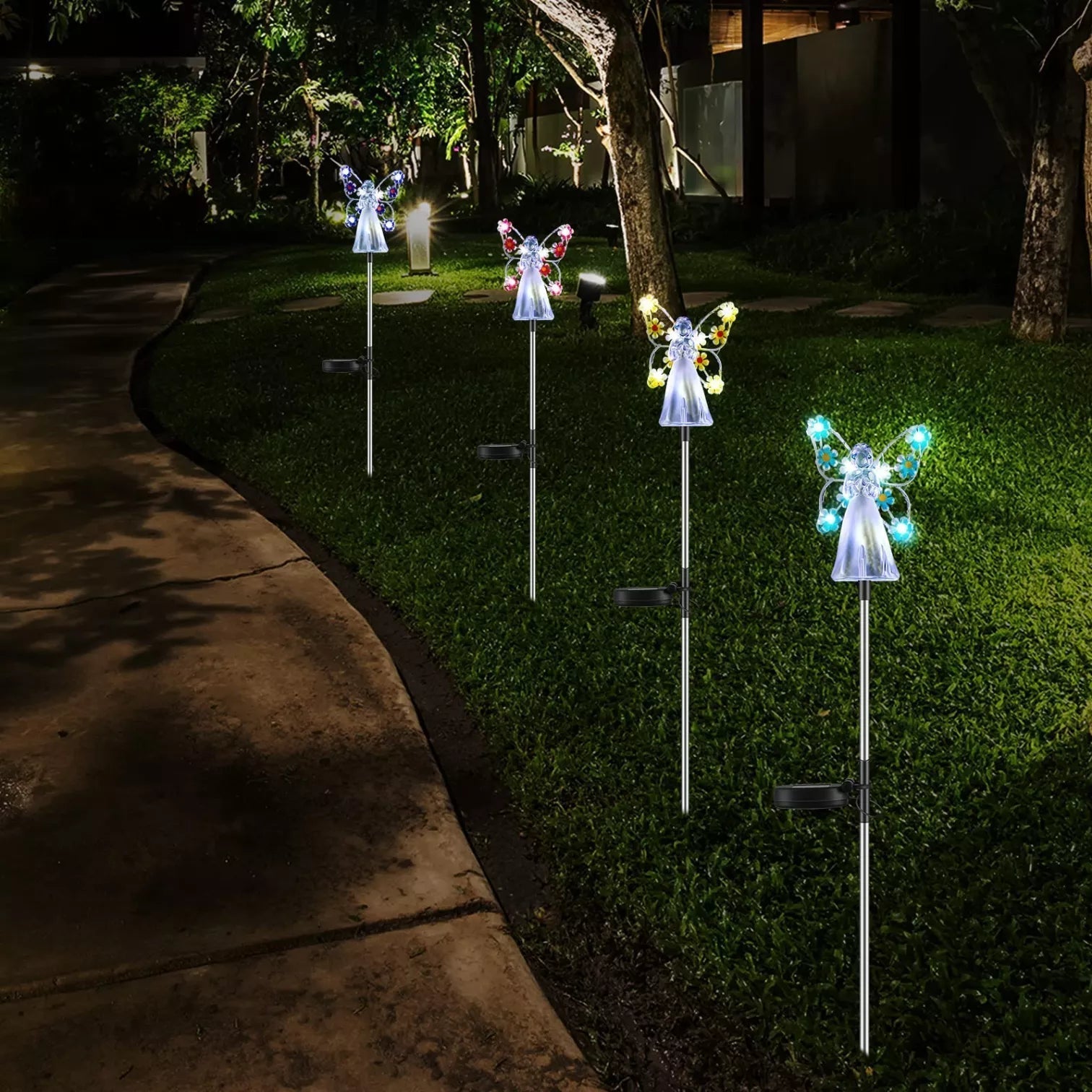LumiWings solcelledrevne sommerfugllys – Fortryllet utendørs hagedekorasjon