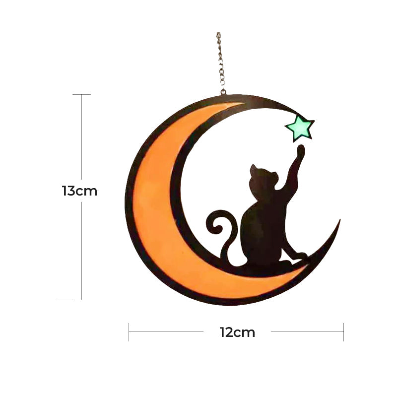MysticPaws katt og halvmåne-lampe - magisk stemningslys for koselig innredning