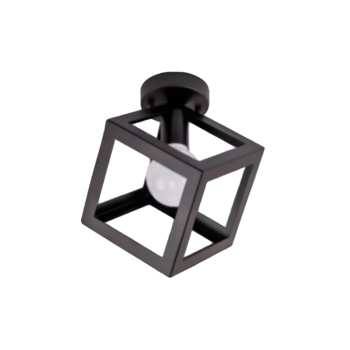 GeoGlow - Minimalistisk, geometrisk taklampe i kubeform