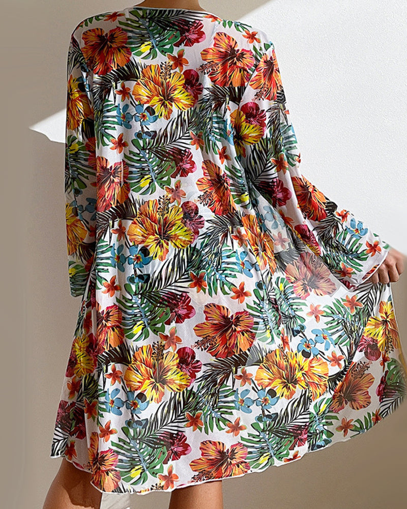 Mia - Blomstret bikini med trekk