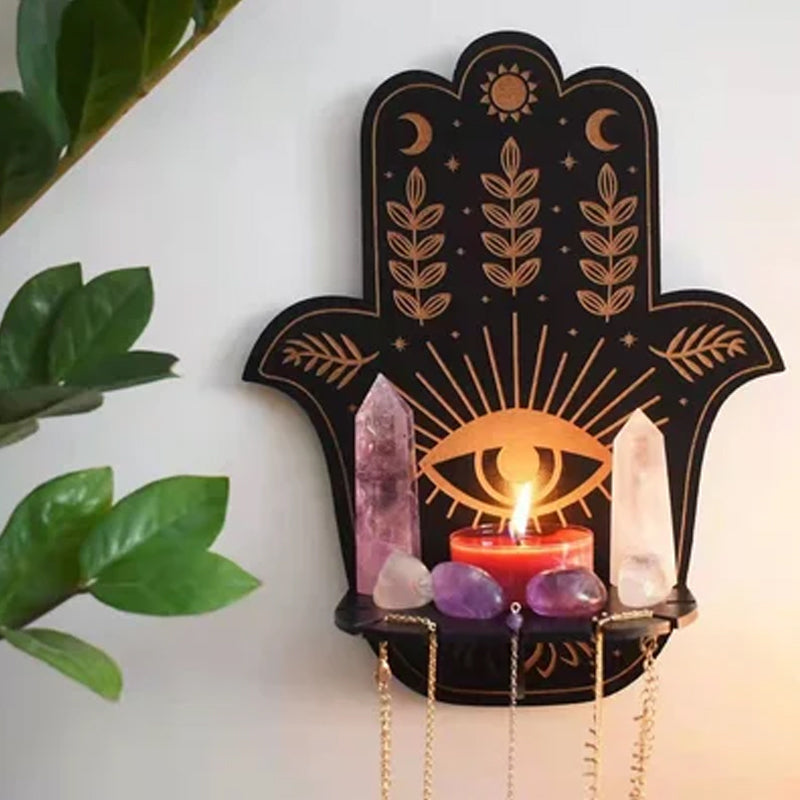 Gothic Decor - Mystiske vegghyller med lysestaker