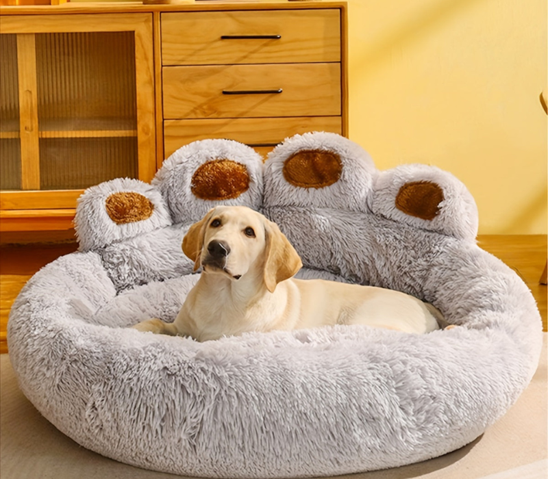 CozyPaw vaskbar kjæledyrseng med poteformet design