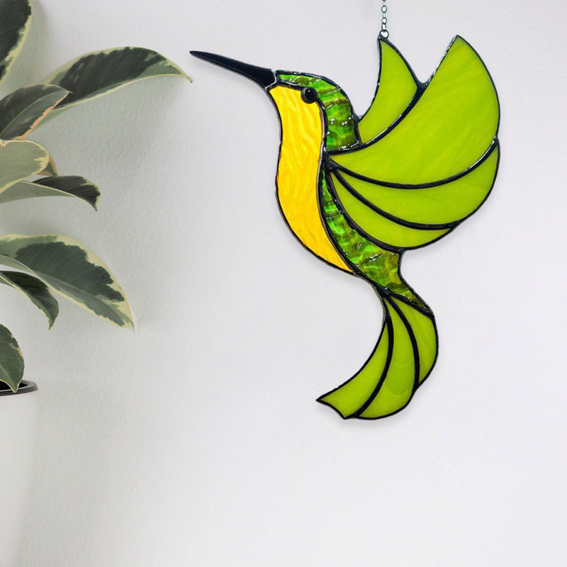 HummiGlow kunstnerisk solfanger - magiske lysrefleksjoner med kolibridesign