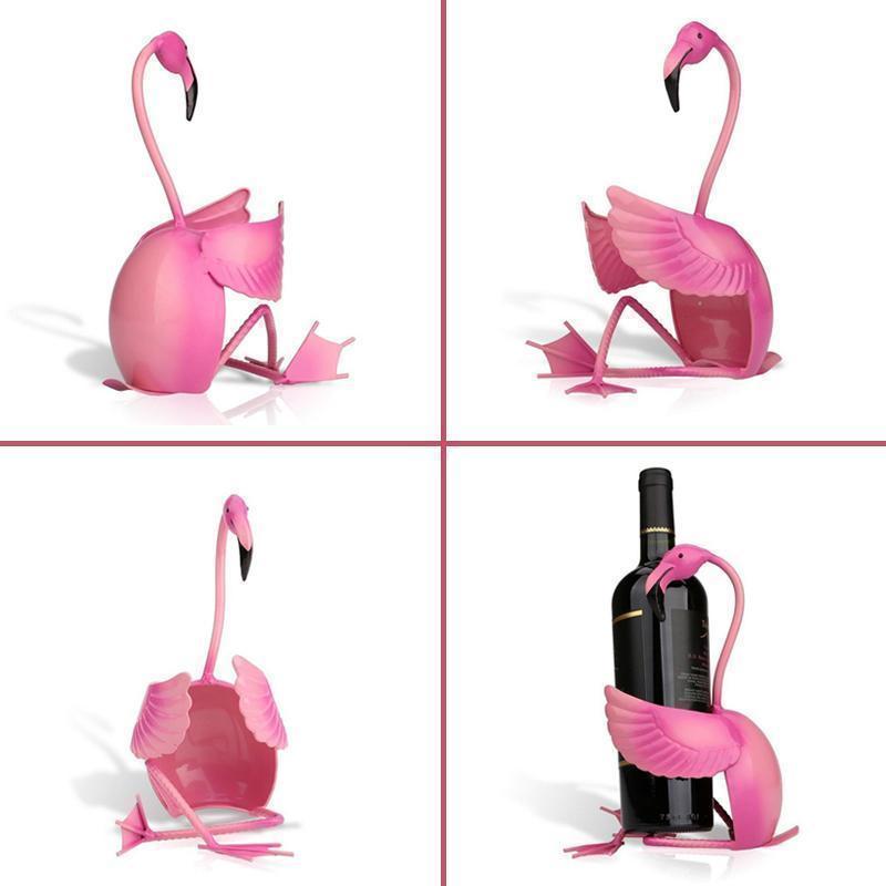 WineFlare Unik vinholder med flamingo og dekorasjoner