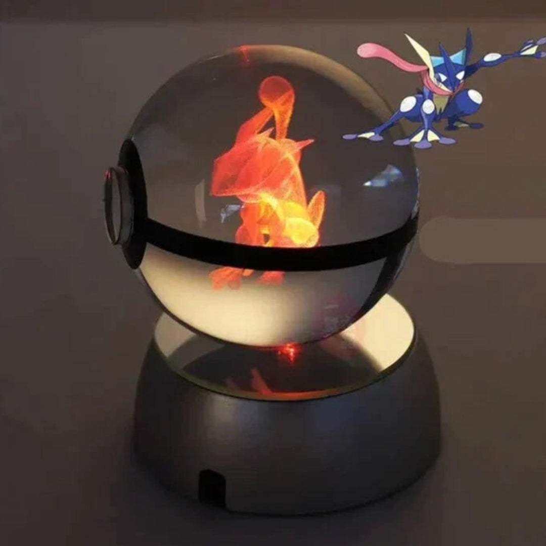 PokéGlow - Krystallkule Ikoniske Pokémon Figurer LED-lampe