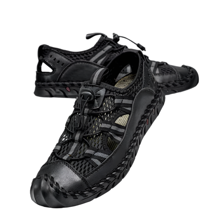 AntonTrek - Robuste sandaler med meshdetaljer og sømmer
