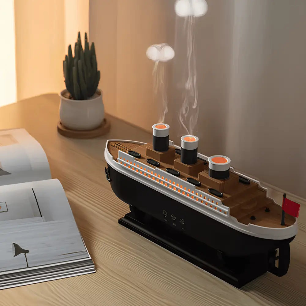 Titanisk LED skipslampe med fjernkontroll og tak