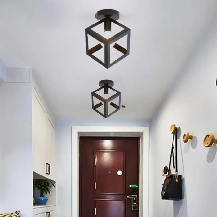 GeoGlow - Minimalistisk, geometrisk taklampe i kubeform