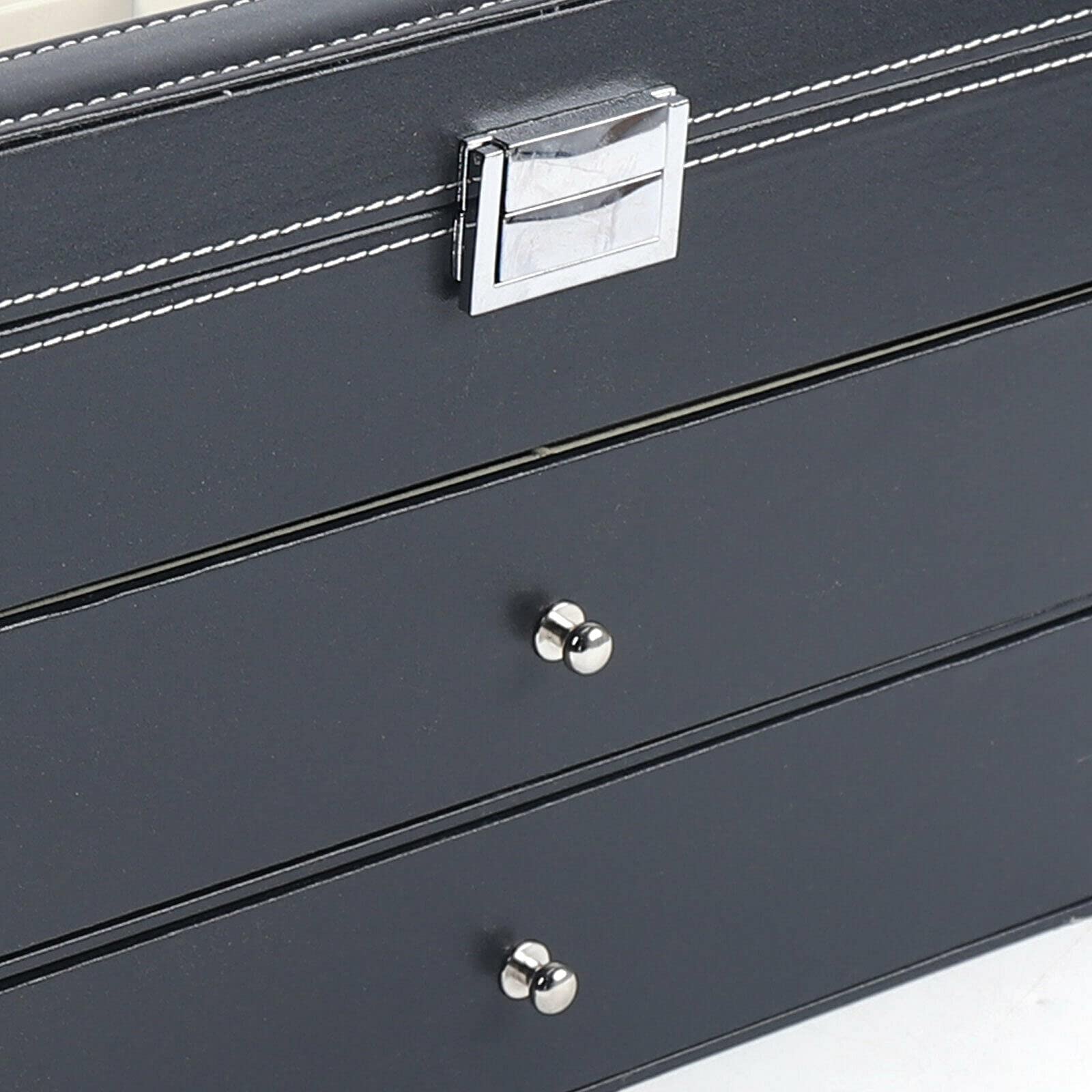 LumeStor oppbevaringsboks – Elegant 3-lags design med gjennomsiktige rom