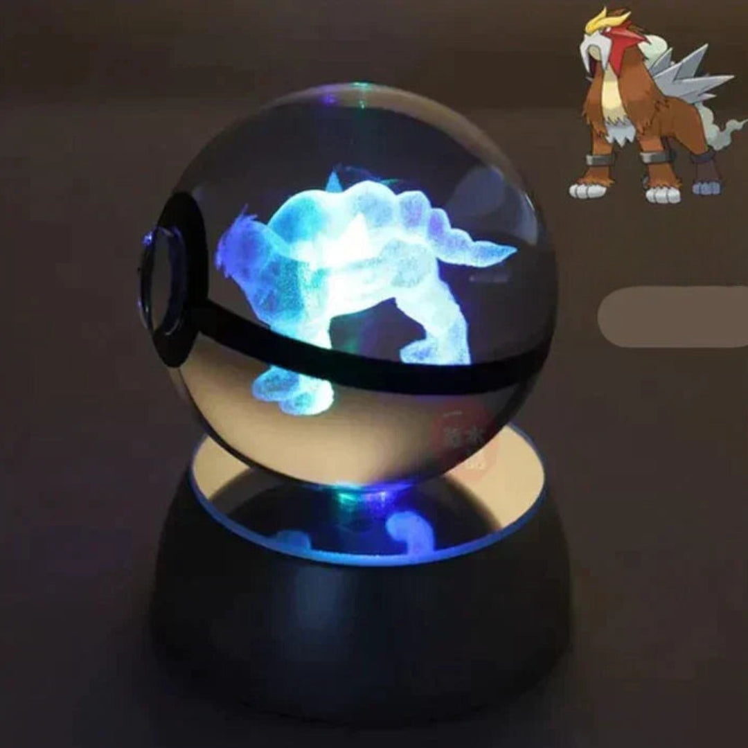 PokéGlow - Krystallkule Ikoniske Pokémon Figurer LED-lampe