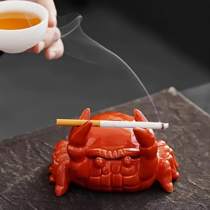 CrabbySmoke – Unikt krabbeformet askebeger med lokk