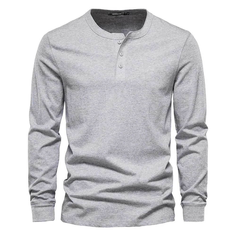 Emil Langermet Henley skjorte – Slim Fit og tidløs design