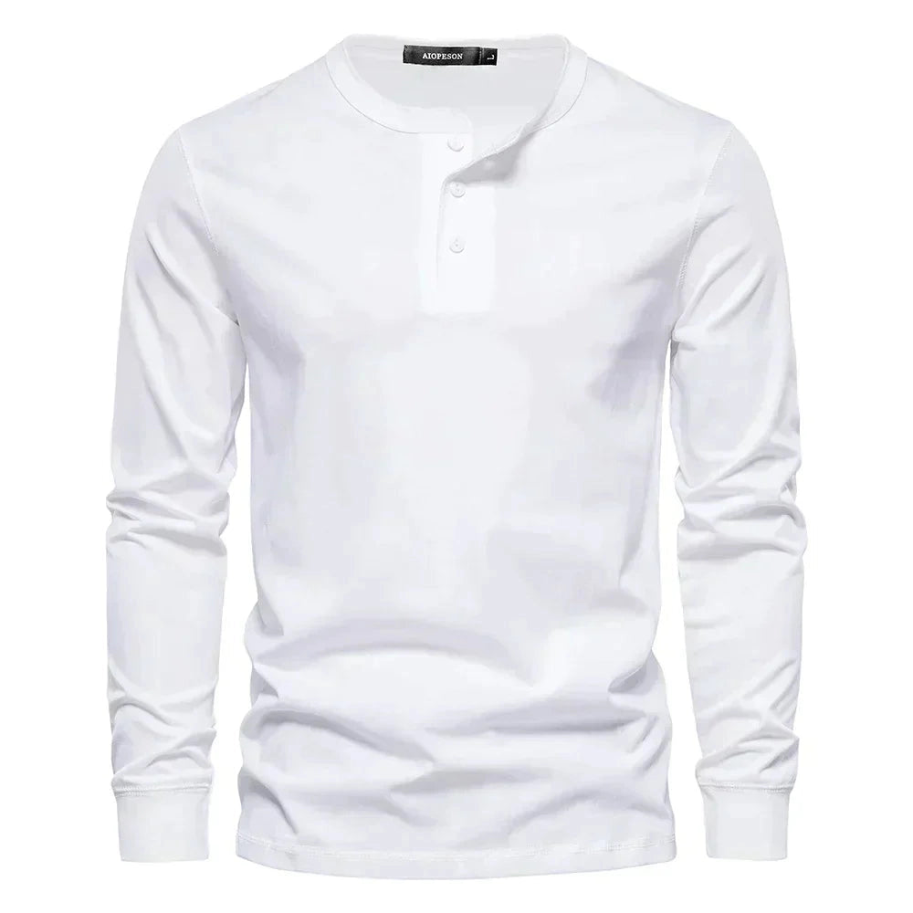Emil Langermet Henley skjorte – Slim Fit og tidløs design