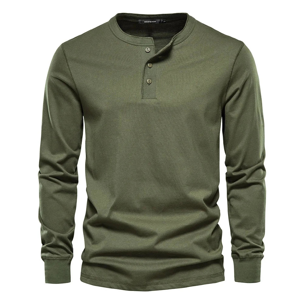 Emil Langermet Henley skjorte – Slim Fit og tidløs design