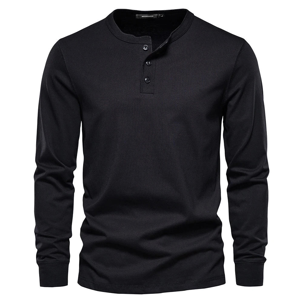 Emil Langermet Henley skjorte – Slim Fit og tidløs design