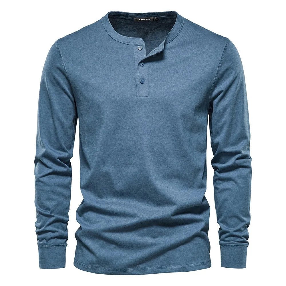 Emil Langermet Henley skjorte – Slim Fit og tidløs design