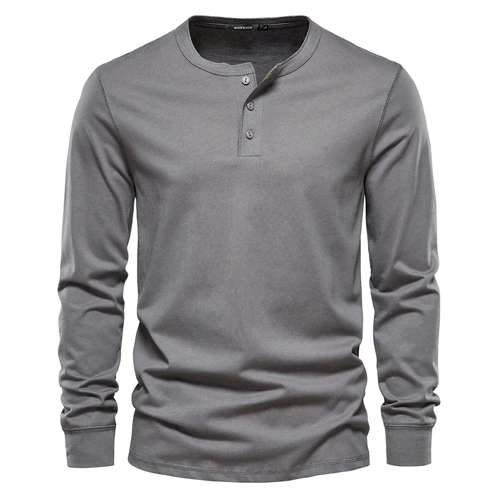 Emil Langermet Henley skjorte – Slim Fit og tidløs design