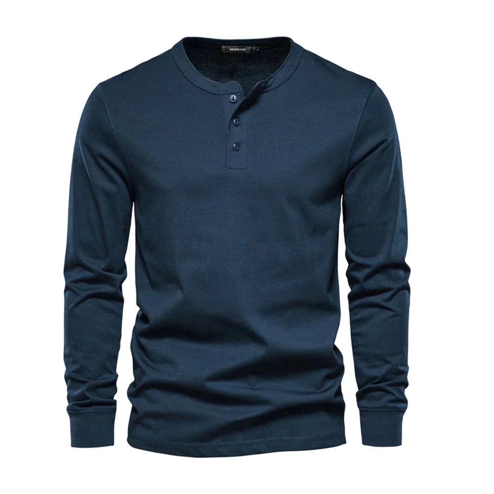 Emil Langermet Henley skjorte – Slim Fit og tidløs design