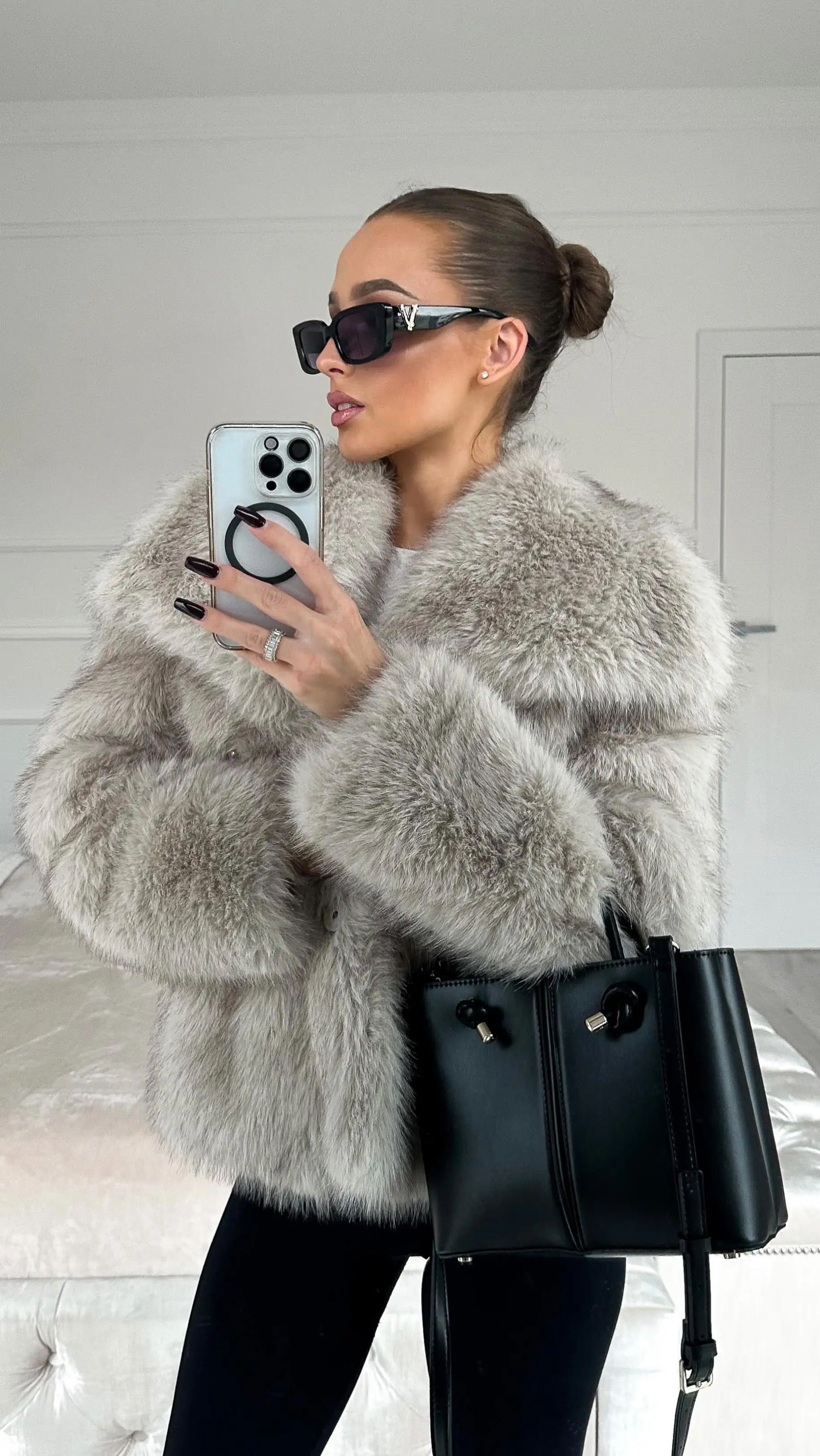 Susanne - Trendy fuskepelsjakke for kvinner