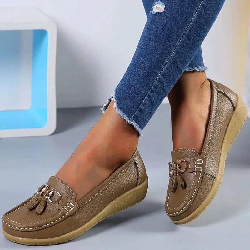 Jezebel - Myke flate loafers med dusk for en uanstrengt elegant hverdagslook