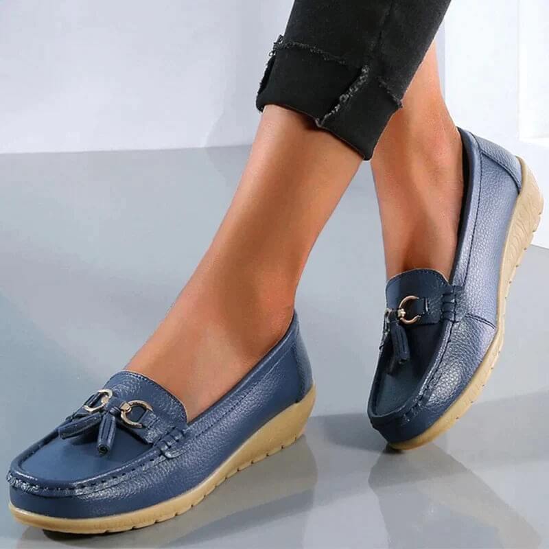 Jezebel - Myke flate loafers med dusk for en uanstrengt elegant hverdagslook