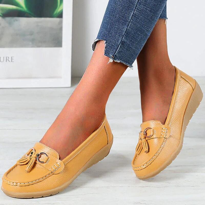 Jezebel - Myke flate loafers med dusk for en uanstrengt elegant hverdagslook