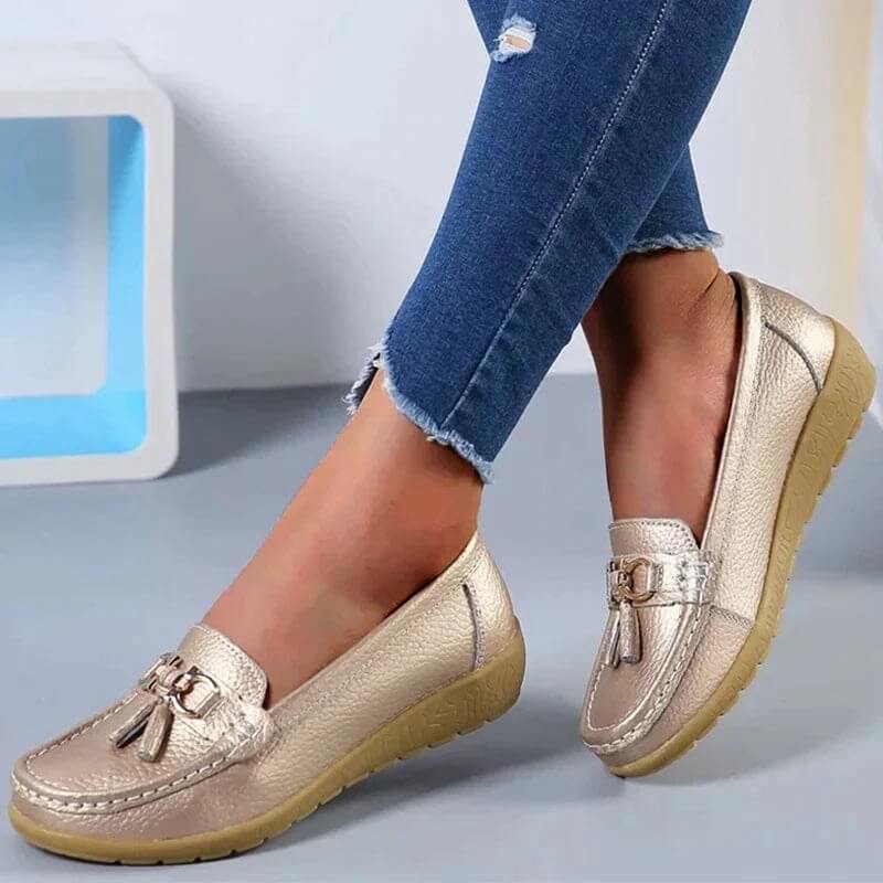 Jezebel - Myke flate loafers med dusk for en uanstrengt elegant hverdagslook