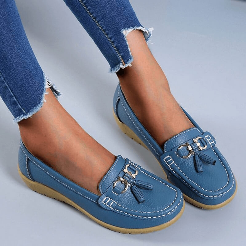 Jezebel - Myke flate loafers med dusk for en uanstrengt elegant hverdagslook