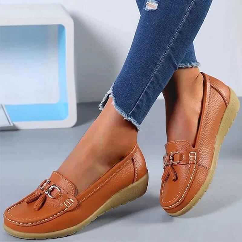 Jezebel - Myke flate loafers med dusk for en uanstrengt elegant hverdagslook