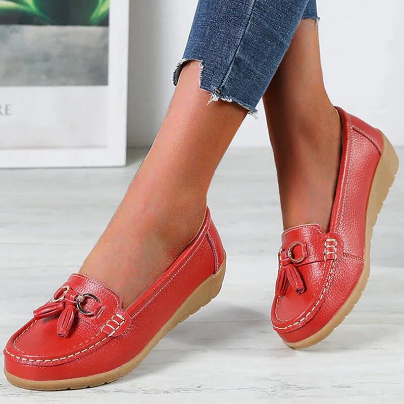 Jezebel - Myke flate loafers med dusk for en uanstrengt elegant hverdagslook