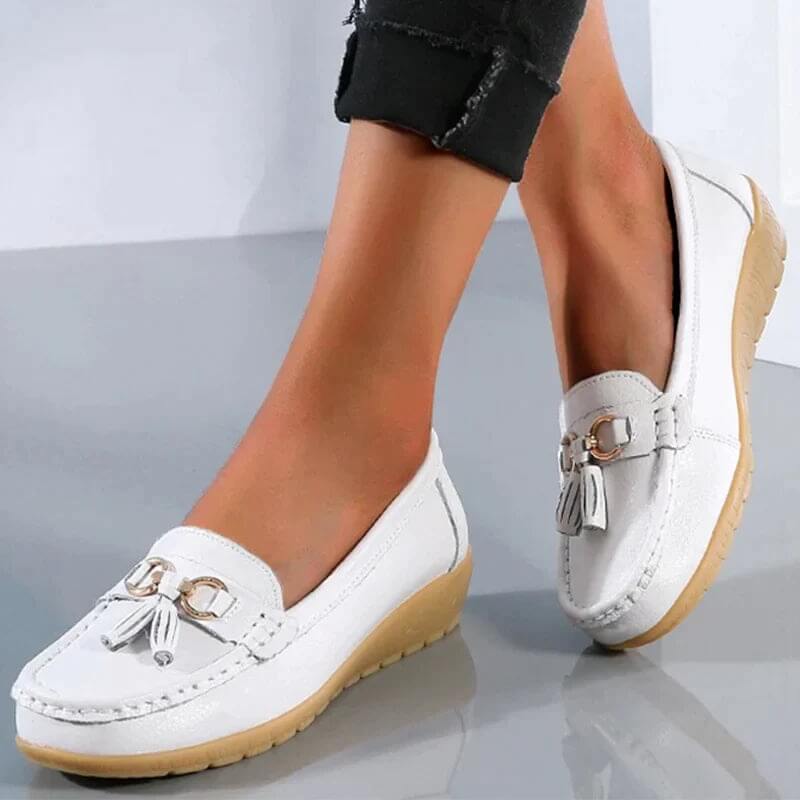 Jezebel - Myke flate loafers med dusk for en uanstrengt elegant hverdagslook