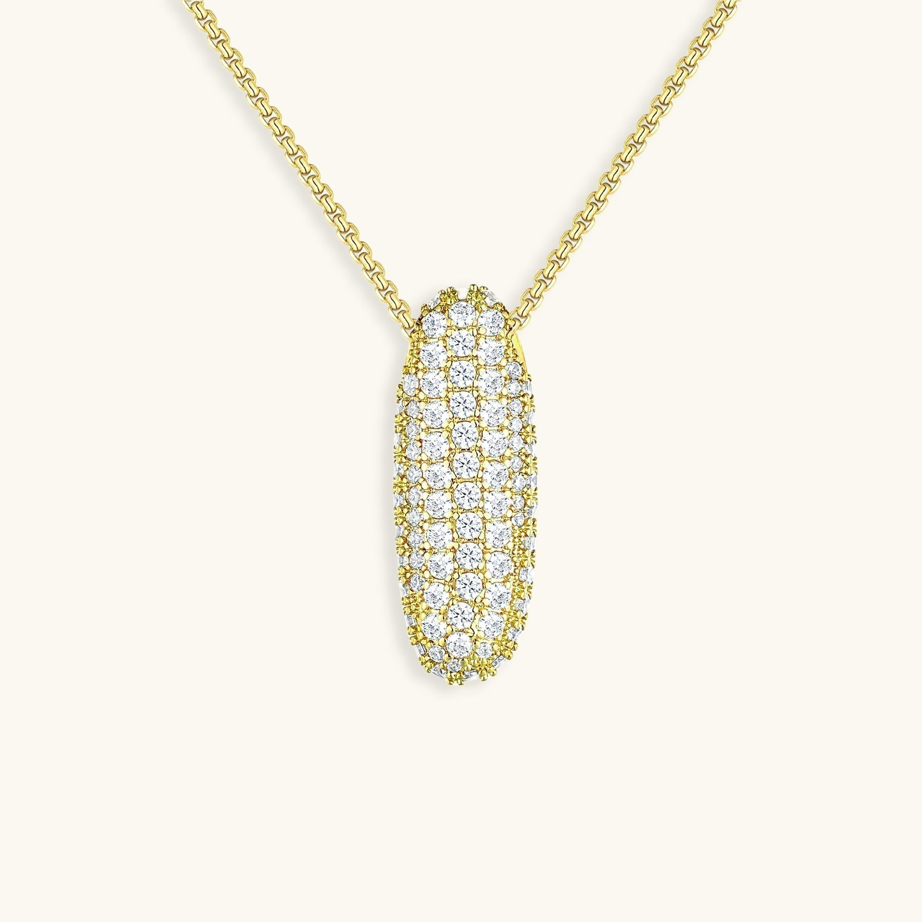 Luna Bubble Initial Halskjede med Diamantlook – Personlig gave til morsdagen