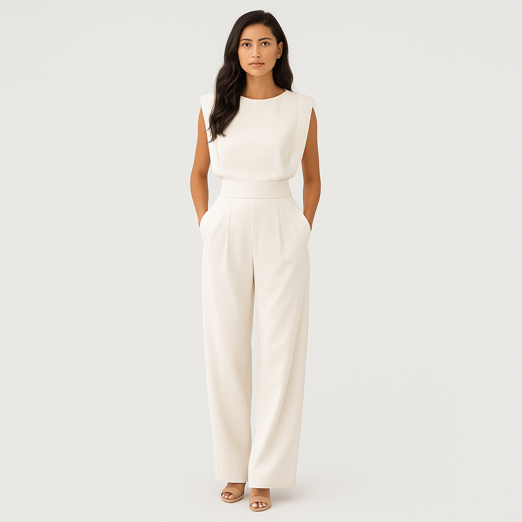 Avslappet, ensfarget jumpsuit for kvinner – Komfortabelt antrekk i ett stykke for den daglige pendlingen