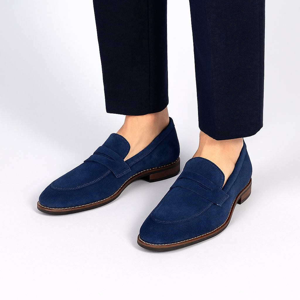Jameson Loafers i semsket skinn for menn – myke fritidssko