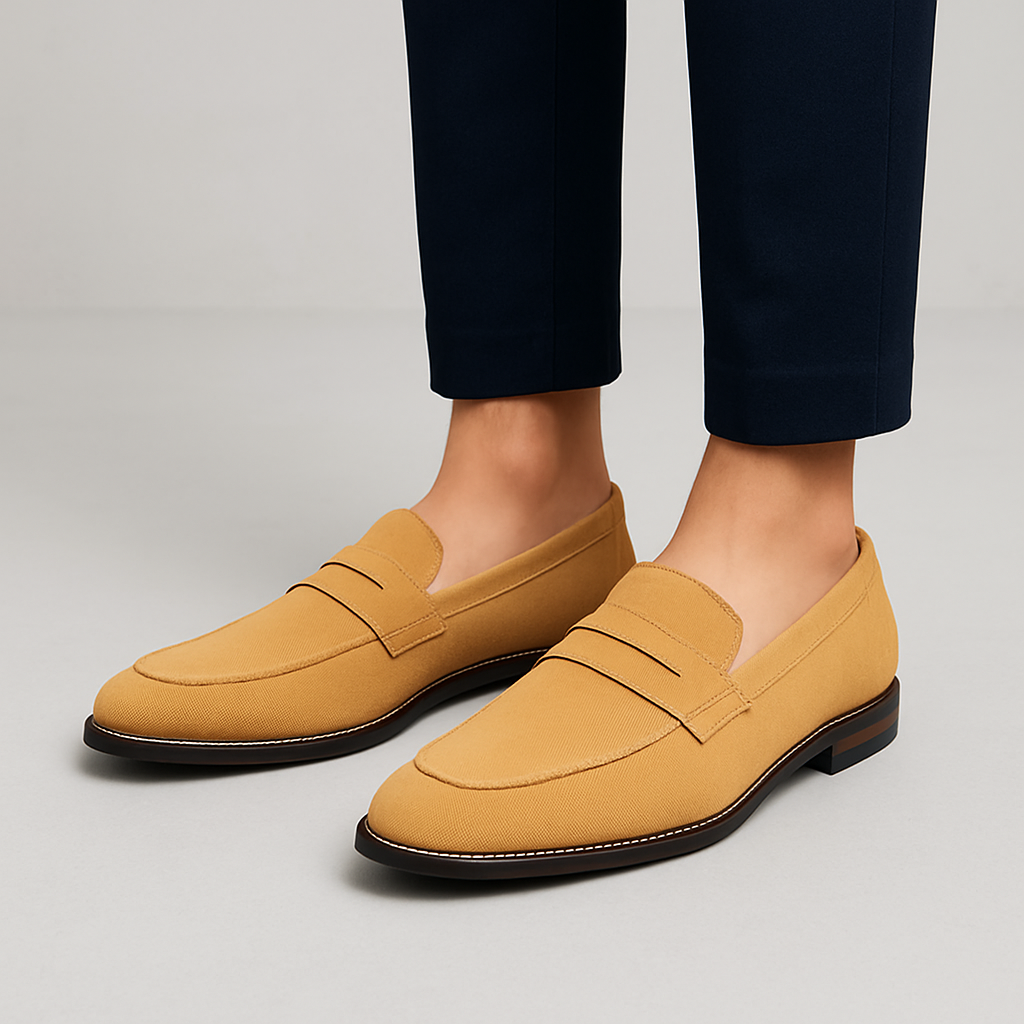 Jameson Loafers i semsket skinn for menn – myke fritidssko