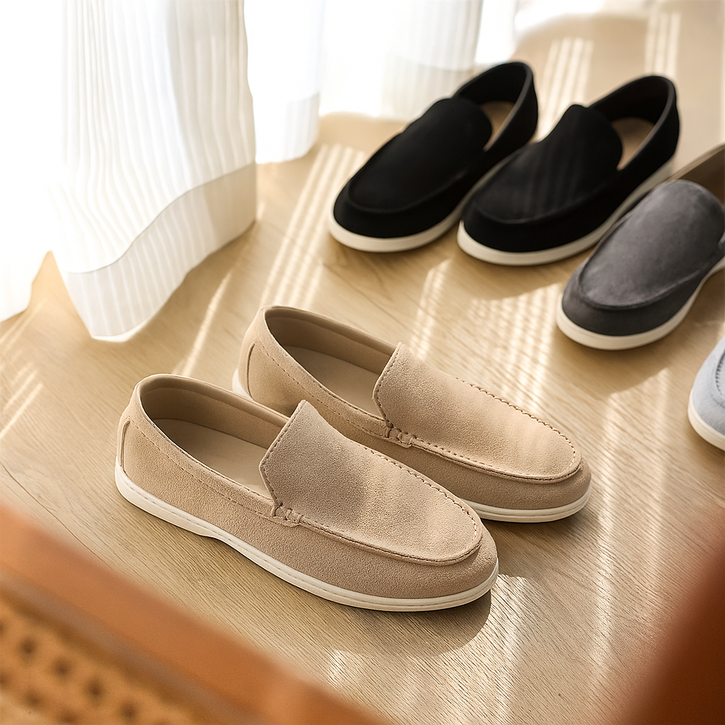 Pustende nettingloafers for menn – lette slip-on sommersko