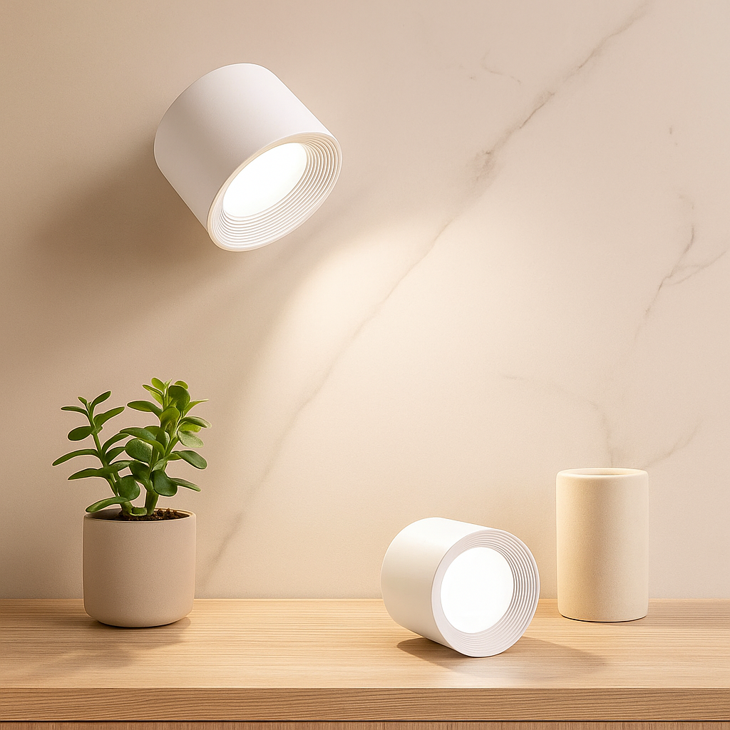 Easystick – Magnetisk, Trådløs Vegglampe med LED | Oppladbar og Selvklebende