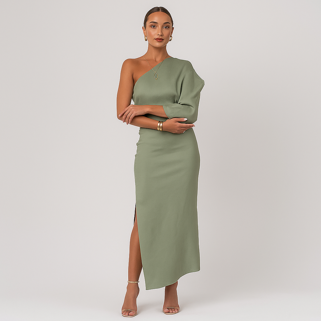 Camille - Elegant midikjole med ett erm