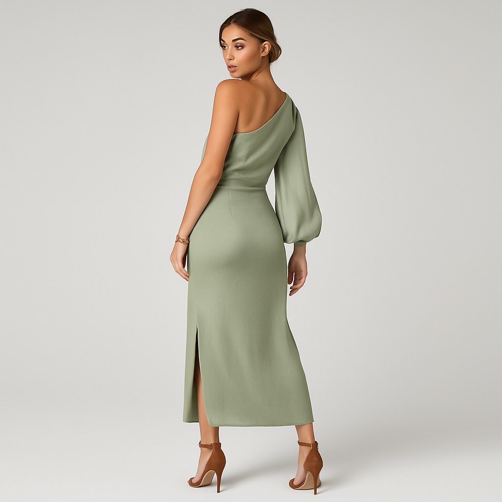 Camille - Elegant midikjole med ett erm