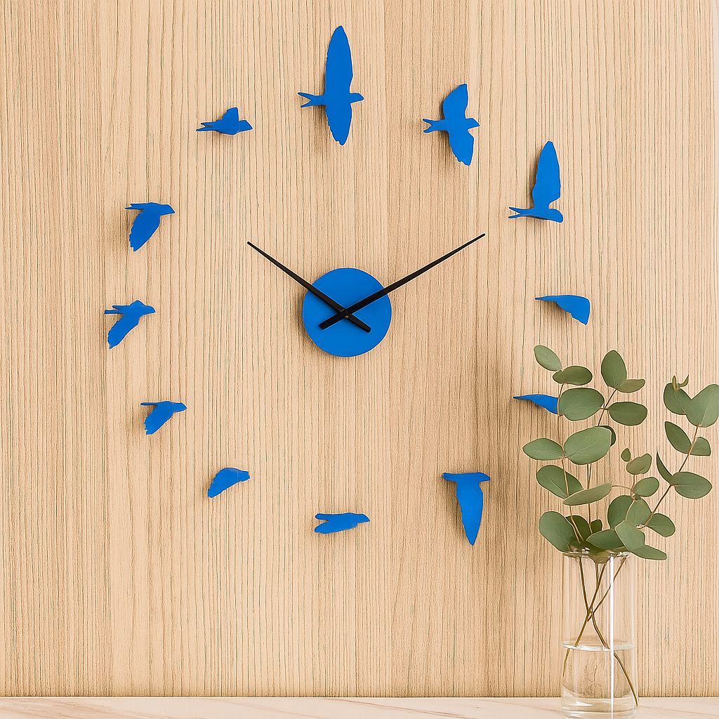 SkyFlight – Kunstnerisk klokke med fuglesilhuett