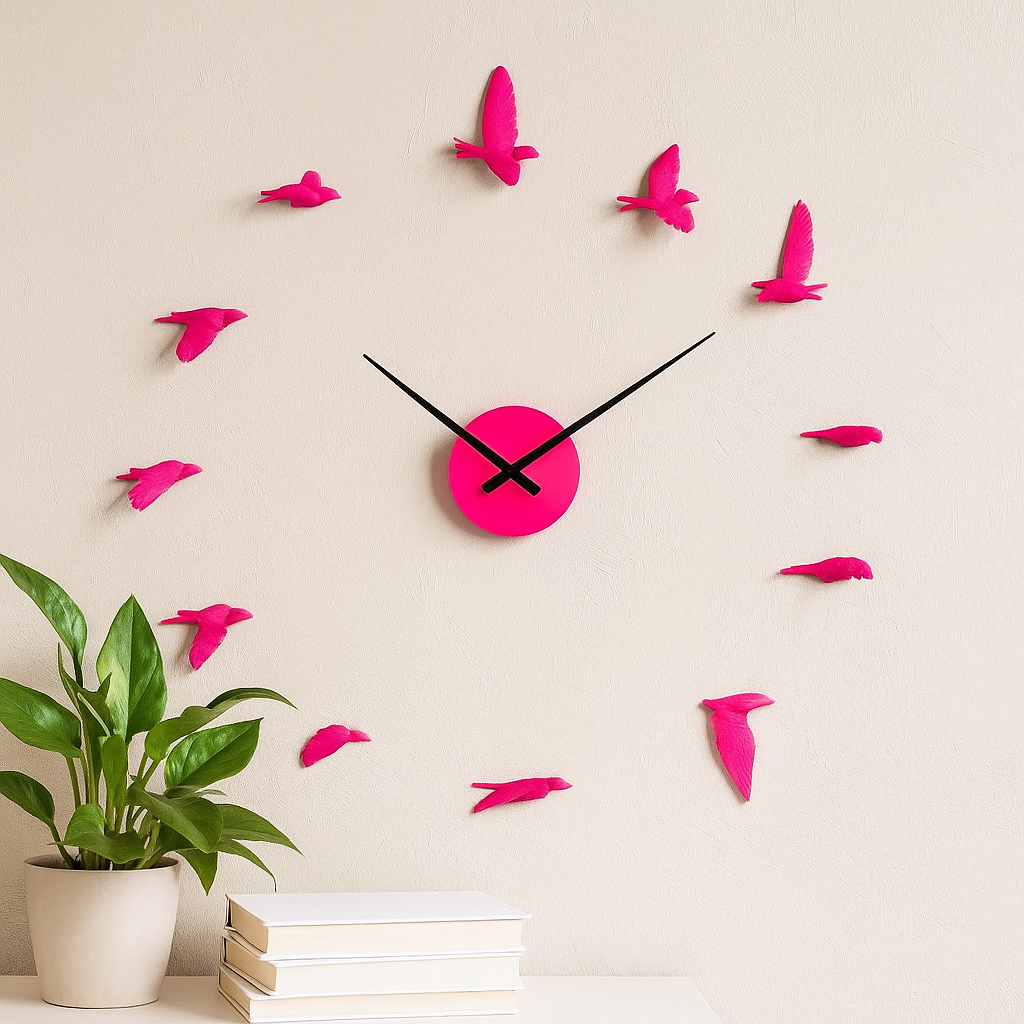 SkyFlight – Kunstnerisk klokke med fuglesilhuett