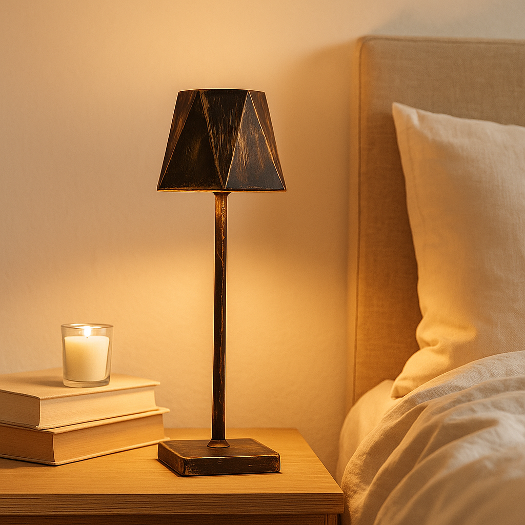 LumaHex oppladbar sekskantet skrivebordslampe