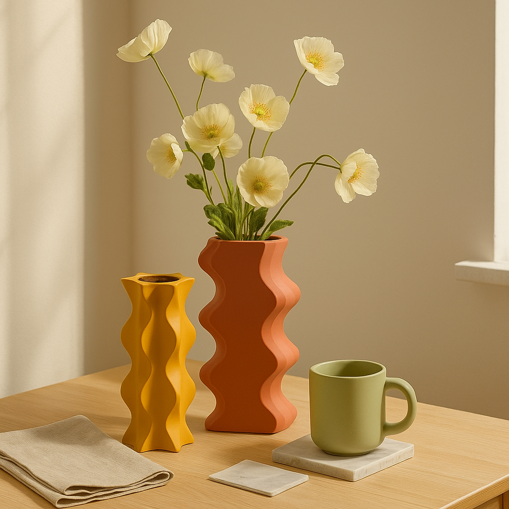 Minimalistisk Harmony-vase – Elegant keramisk design for raffinerte blomsteroppsatser