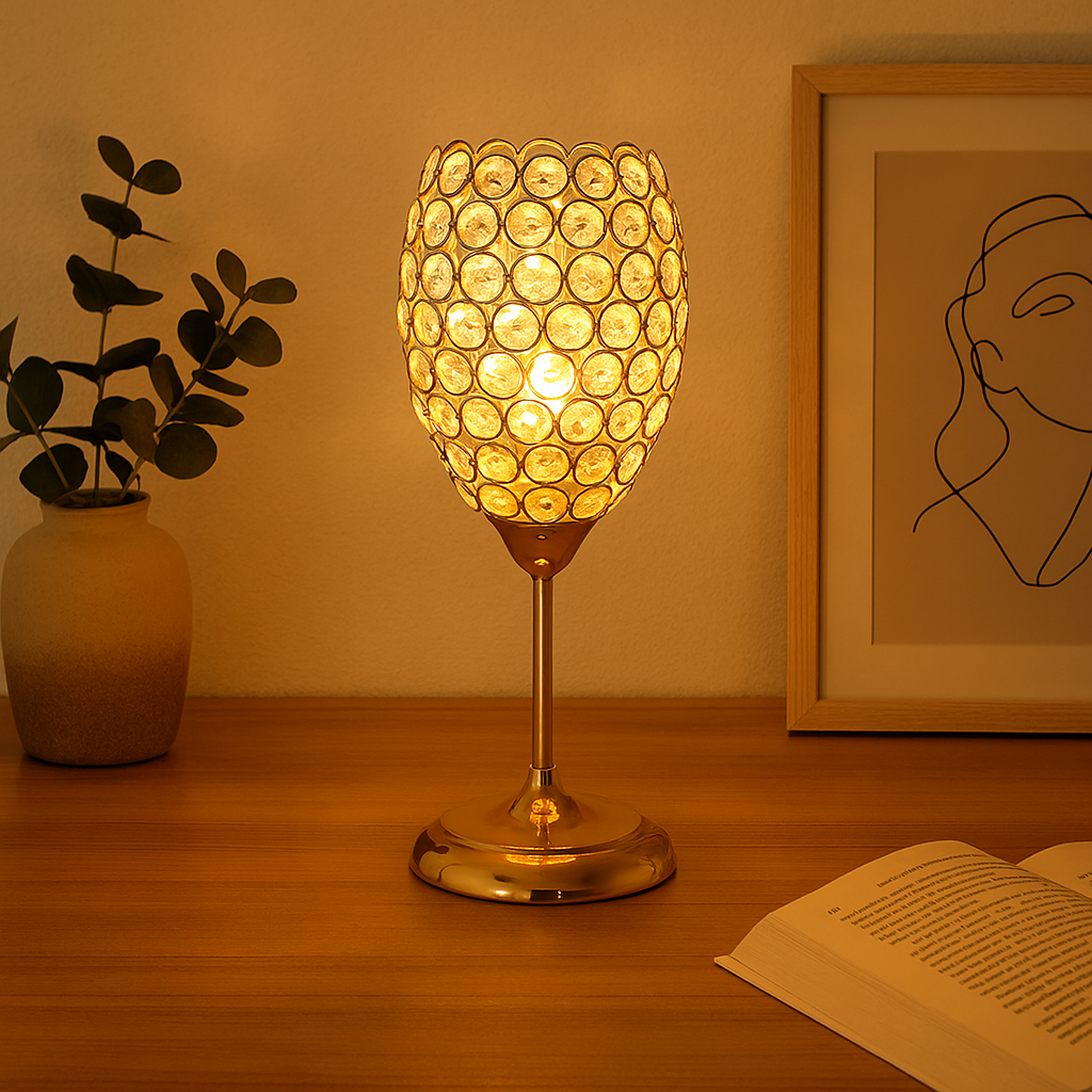 LumiCup - Elegant nattbordslampe i krystall