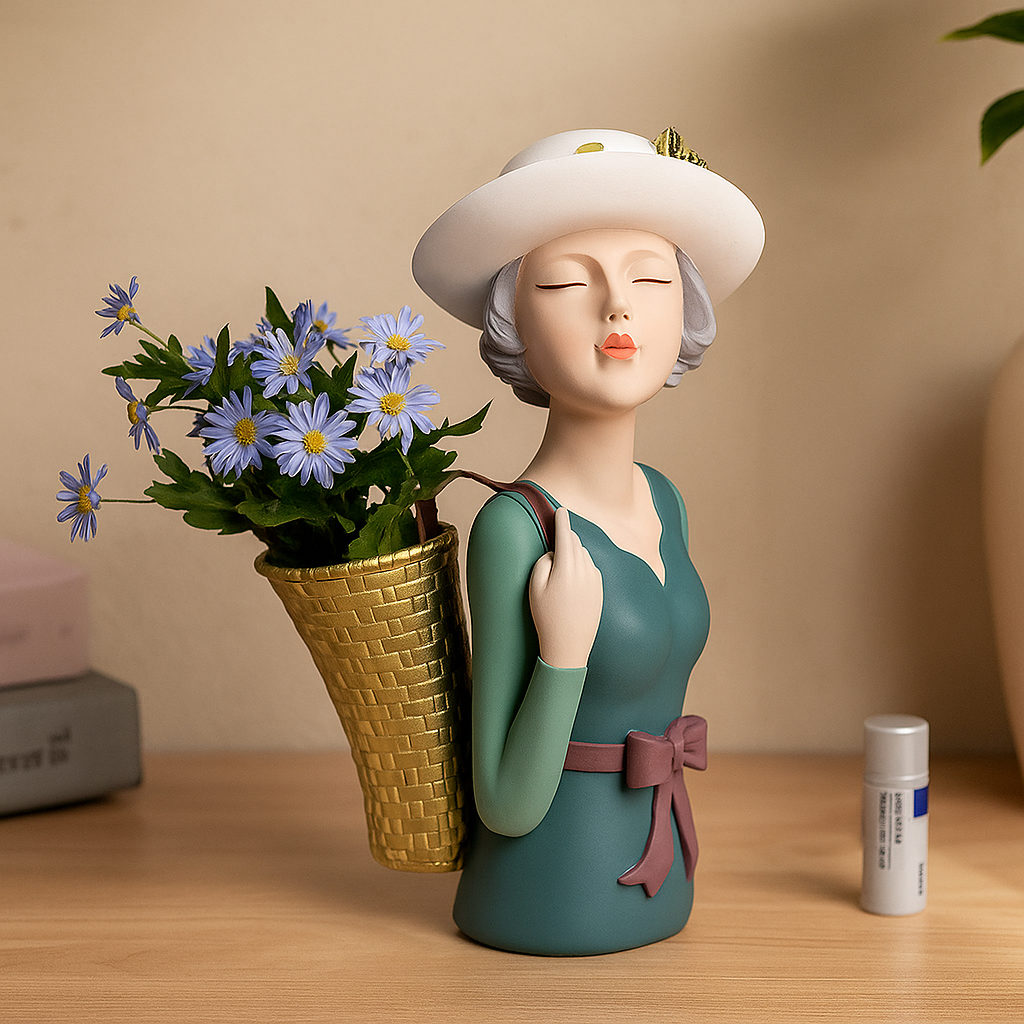 EnchantaPot Letvægts Resin Plantekasse – Charmerende Design